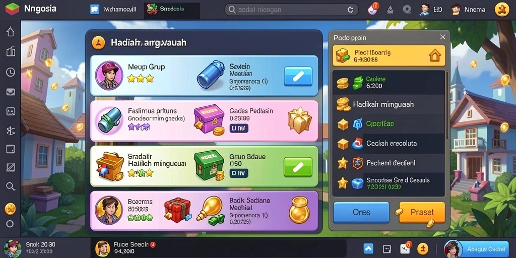 Pengalaman bermain yang interaktif dengan teman-teman.